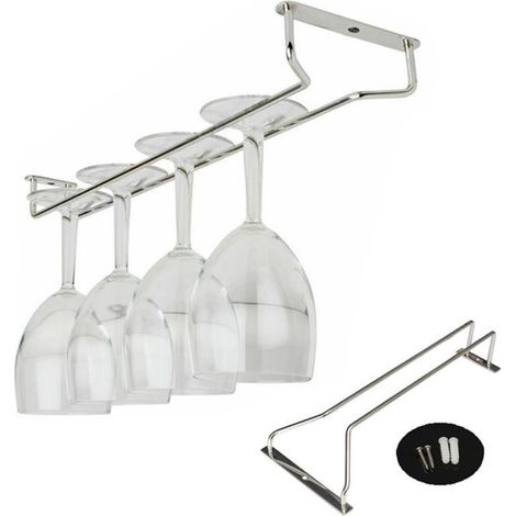 35CM Porte-Verre Suspendu En Chrome Plaqué (1/4)