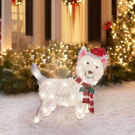 Décorations de jardin extérieures plates en 2D, statues de jardin extérieures, décorations de Noël, animaux lumineux, lumières créatives LED étanches pour jardin, sculptures d'animaux illuminées pour