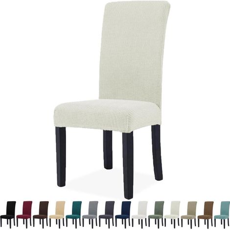 Stuhlhussen 6er Set, elastische Stretchbezüge für Esszimmerstühle, waschbar (1/5)