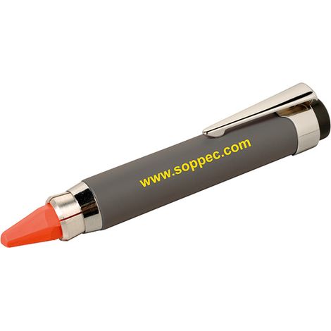 Soppec – Porte-craies en métal avec clip d'accrochage – Remplacement facile par bouton poussoir – Pour craies de marquage (1/5)