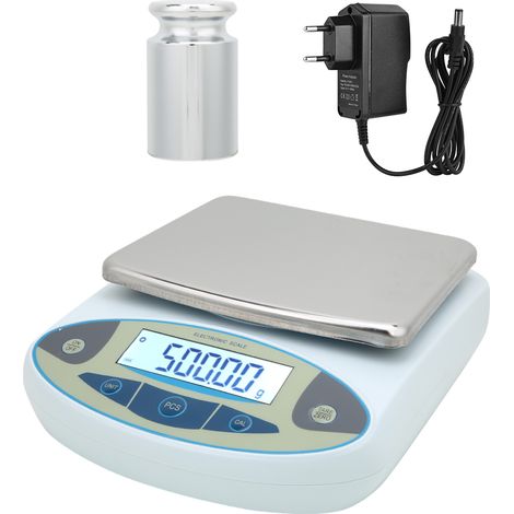 Balance électronique de précision numérique 100-240V (UE) pour bijoux et cuisine, balance analytique digitale labo, pesée exacte, graduée en g, usage professionnel domestique (1/5)