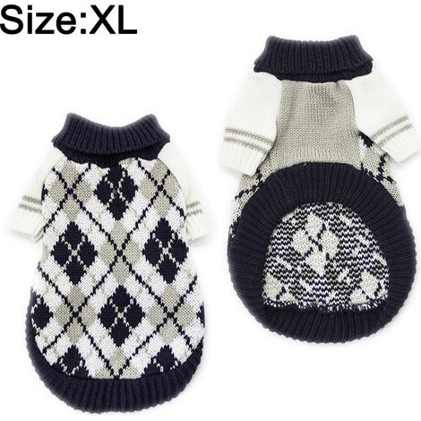 Pull Pour Chien Et Chat - En Fibre Acrylique Extensible - Motif À Carreaux Classique - Pour Automne Hiver - Taille Unique (1/5)