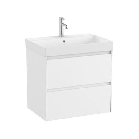MUEBLE LAVABO DERECHA BLANCO 650X460 ONA STANDARD 2 CAJONES LED BLANCO MATE