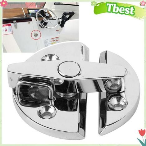 Loquet À Bouton Tournant - Acier Inoxydable 316 - Pour Bateau Porte Armoire Trappe Coffret - 55 X 60 Mm - 1 Pièce (1/5)