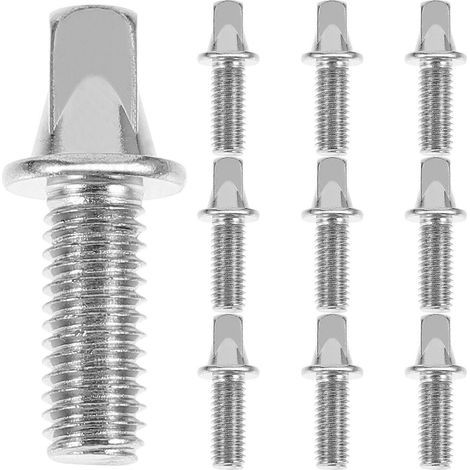 Lot de 10 vis de batterie M6x15mm pour axe de pédale.-2.50X1.00X1.00CM-Silver (1/4)