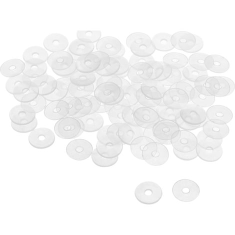 Rondelle Nylon Plat Joint Étanchéité M3 13mm OD 3mm ID 0.9mm Épaisseur pour Robinet Tuyau Eau Transparent Paquet de 200 (1/5)