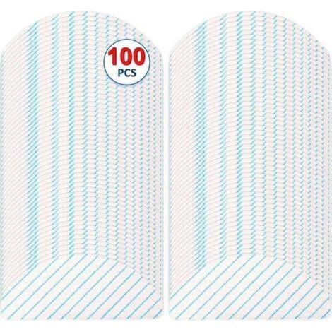 (100 Pieces) N10 Disposable Mop Pads for ECOVACS, XU,DEEBOT OZMO N10/ N10 Plus/ T8/ T8+/ T8 AIVI/ T9/ T9 MAX Asp Wipes (1/4)