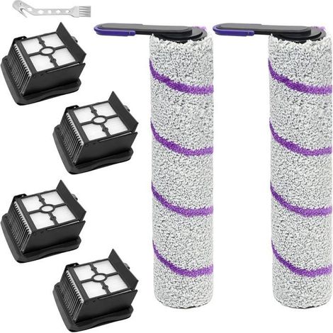 Pièces de rechange pour Rowenta X-Clean 10 et Narwal S20 Pro : 2 brosses rotatives + 4 filtres HEPA + 1 brosse de nettoyage (1/5)