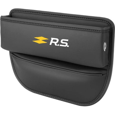 Boîte de rangement pour espace entre les sièges (noire) pour Renault RS Line, Clio, Megane, Logan, Scenic, Koleos, Sandero et Arkana. Accessoires intérieurs en cuir.