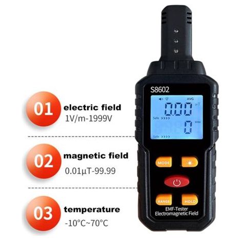 Détecteur de rayonnements multinucléaires, compteur Geiger, dosimètre de rayonnements avec écran LCD, moniteur de rayonnements β-γ-X portable et rechargeable (1/3)