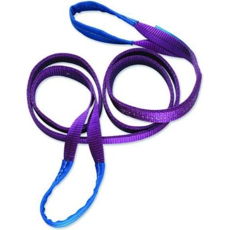 Braun 10012HB - Cinghia di sollevamento 1000 kg, lunghezza 1 m, con passanti rinforzati, colore: Viola (1/4)