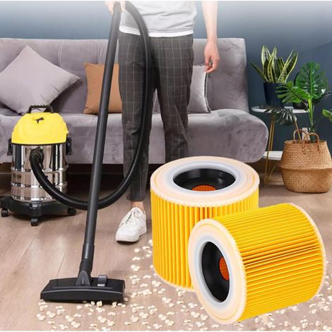 Lot de 2 Filtres pour Aspirateur Kärcher WD3 Premium, WD2, WD3P, MV2, MV3 - Filtre de rechange WD3 - 6.414-552.0, (1/5)