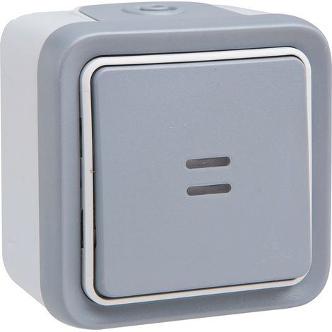 Legrand – Bouton d'arrêt d'urgence composable – Couleur gris – Plexiglas – Pour espaces confinés – Technologie de sécurité avancée