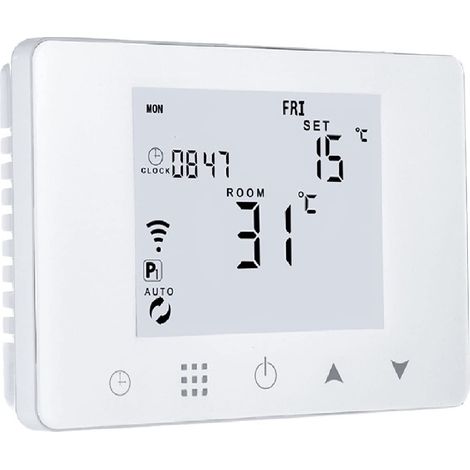 Cronotermostato Termostato digitale Programmabile Per Caldaia A Gas Murale Da Parete Scatola 503 Riscaldamento Termosifone Ad Acqua WiFi Compatibile Con Amazon Alexa Echo 3A 220V (1/5)