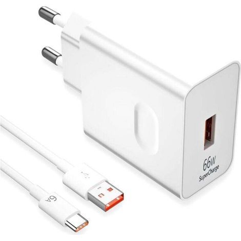 Chargeur rapide Supercharge 66 W pour Honor 200 Lite, 90 Lite, Magic6 Lite, 66 W avec câble USB-C 6 A (1 m) pour Honor Magic6, 6Pro, Magic7 Lite, Honor 90, 70 Lite, 200 Pro, X6b, etc. (1/4)
