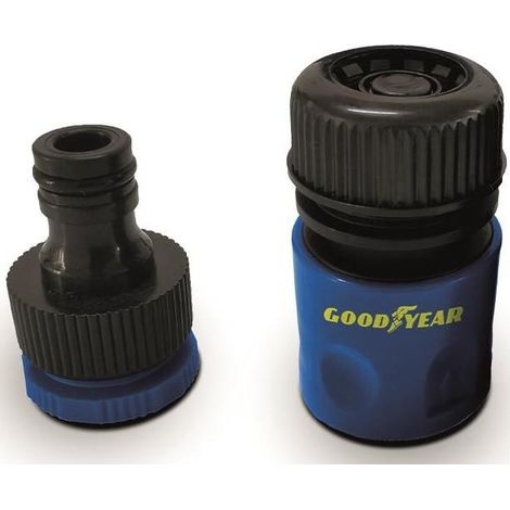 Kit 2 raccordi tubo acqua irrigazione maschio femmina 1/2" Goodyear gy10046
