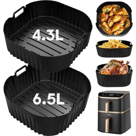 19-23CM Accessoires Air Fryer pour air fryer, Moule Silicone Air Fryer, Moule à gâteau pour Cosori 5.5L/6L/6.2L COSORI Turbo Tower Pro 10,8 l, (1/5)