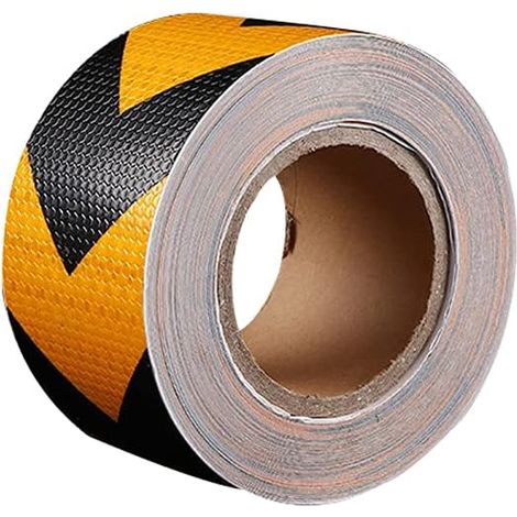 Filiyano-1 autocollant d'avertissement avec bande réfléchissante fléchée jaune et noire (1/5)