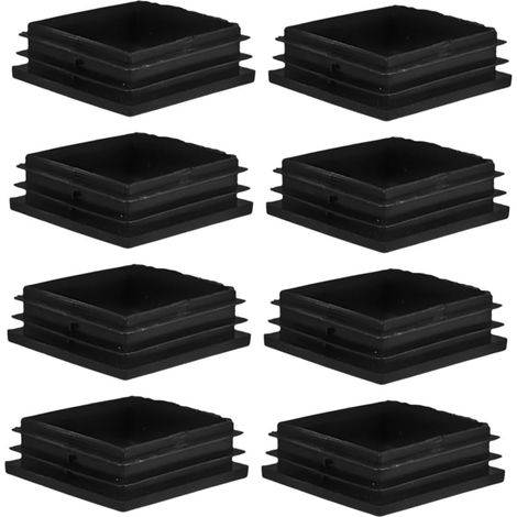 de 8 bouchons carrés antidérapants en plastique pour tubes