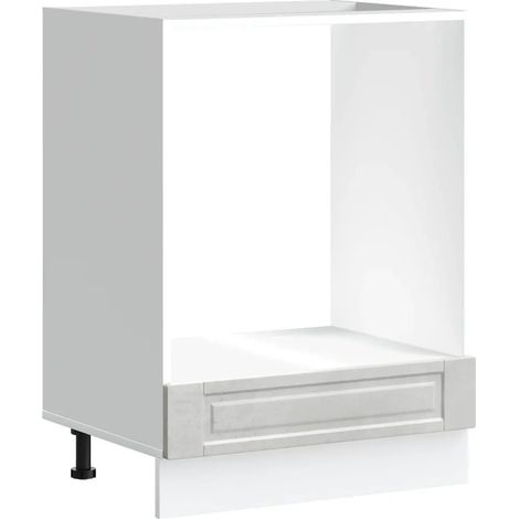 Mueble para horno Porto que ahorra espacio almacenamiento de cocina 60 x 46 x 81,5 cm madera de ingeniería gris hormigón 020050306 (1/5)