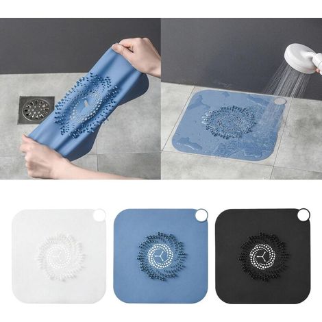 FOREHILL Filtre Drain De Douche, 2 Pièces Cheveux De Douche De Drain En Silicone,Couvercles De Drain De Douche Assez Facile À Installer Et À Nettoyer Pour Drain De Salle De Bain (1/5)
