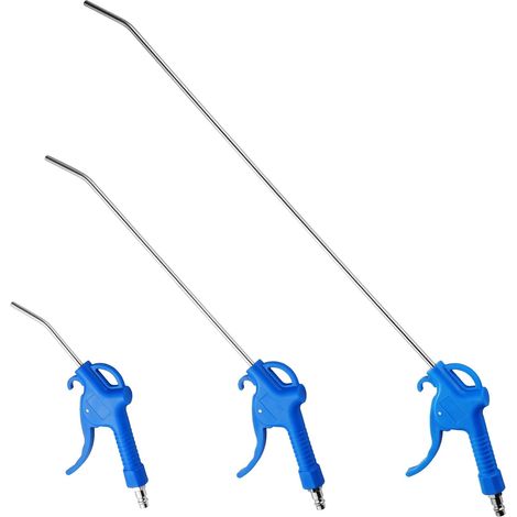 3 PCS Soufflette Compresseur 95mm 295mm 490mm Pistolet à poussière, Soufflette Air Comprimé Bec Long (Bleu) (1/5)