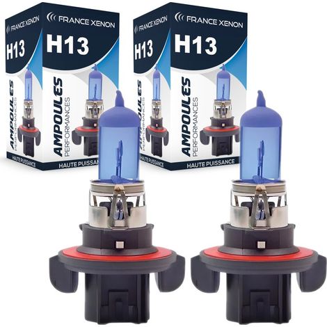 2 x Ampoules H13 60/55W 12V SUPER WHITE - FRANCE-XENON (1/5)