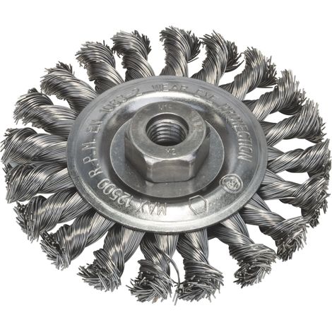 Bosch Scheibenbürste für Winkel- und Geradschleifer - Gezopfter Draht 115 mm - 2609256512 (1/2)