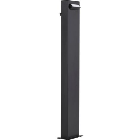 Merano Anchorage Borne Extérieure Aluminium Noir, LED 9W 571Lm 3000K IP65