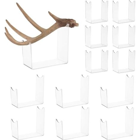 Support Pour Bois De Cerf - Support Acrylique Transparent - Pour Trophées De Chasse Et Décorations Intérieures - Lot De 12 Pièces (1/3)