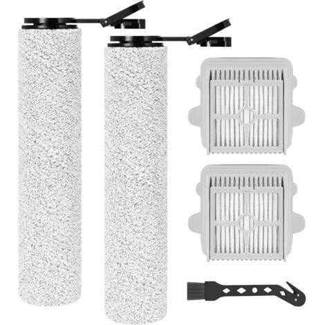 Rouleau de brosse de rechange et Filtre HEPA pour Roborock F25 GT/F25 BX/F25 ACE/F25 RT/F25 LT/F25 ALT/F25/F25 XT/F25 ACE Combo/F25 Combo aspirateur Laveur sans Fil(5 Accessoires) (1/5)