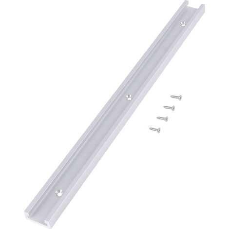 Rail en T de 400 mm en alliage d'aluminium avec vis autotaraudeuses pour le travail du bois