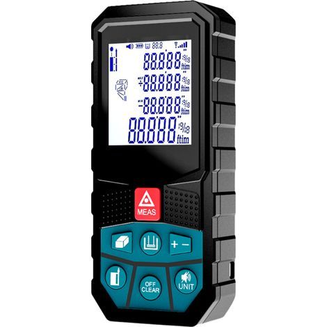 Professional 100-meter laser rangefinder, 2mm accuracy, 20 data points, distance measurement, batteries not included (1/5)