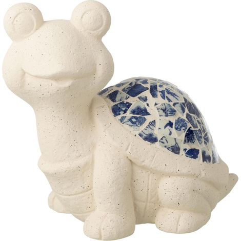 Statuette Tortue d'Extérieur "Mosaïque" 34cm Beige