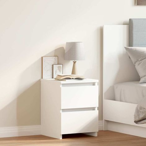 Table de chevet-Table de nuit Blanc 30 x 30 x 40 cm Bois d'ingénierie 449446 (1/5)