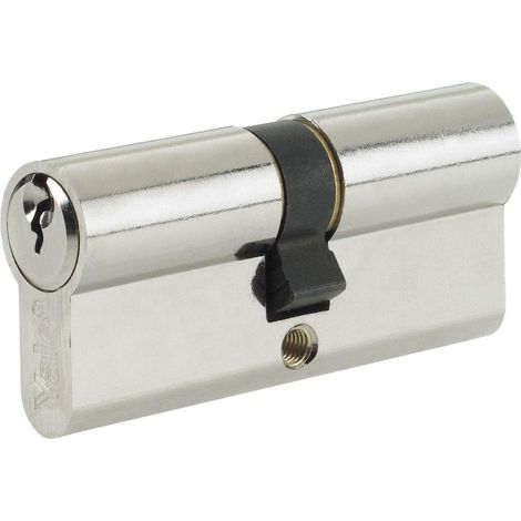 Cylindre de Serrure Euro - 45/45 (100 mm) / 45:10:45 - Finition Nickel - Sécurité Standard - Polybag (1/5)