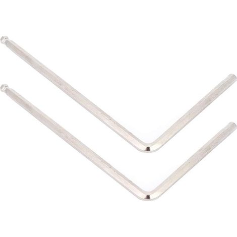 Set of 2 Allen Truss Rod Wrenches, 4mm and 5mm, with L-Shaped Ball Ends for Guitars, Steel with Grooved Handles for Acoustic Guitar Neck Adjustment (1/5)