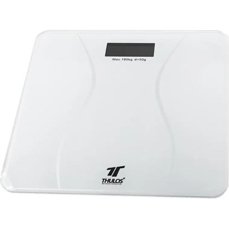 Bilancia da Bagno Digitale TH-BD119 Thulos in Vetro Temperato Bianco 30x30 cm (1/3)
