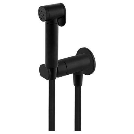 SET MISCELATORE CON DOCCETTA SHUT-OFF TONDO Nero Opaco (1/2)