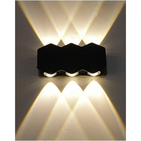 6pcs LED applique murale extérieure intérieure et extérieure LED étanche applique murale blanc chaud patio lumière (1/5)