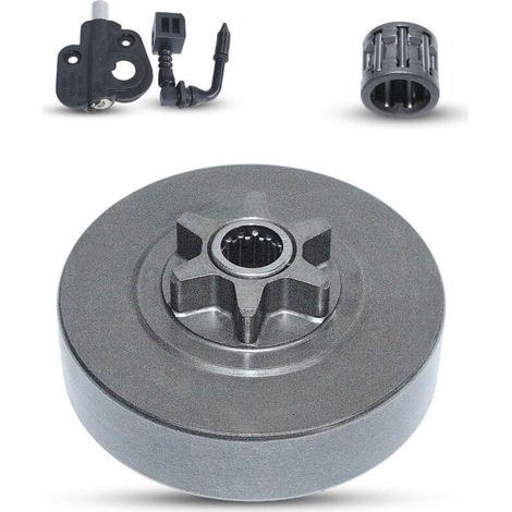 3/8" 6T Pignon de Tambour d'embrayage pour Husqvarna 137 142 235 236 240 Tronçonneuse Compatible avec Partner 350 351 421 2035 Rechange 530047061 530071259