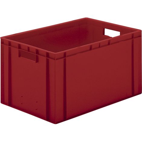 LA-KA-PE conteneur de transport empilable L600xL400xH320mm - TK600/320-0 ROUGE