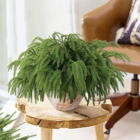 Guirlande de Noël, verdure naturelle, guirlande de pin, branches de pin artificielles réalistes pour table, cheminée, mur, décoration intérieure (1/5)