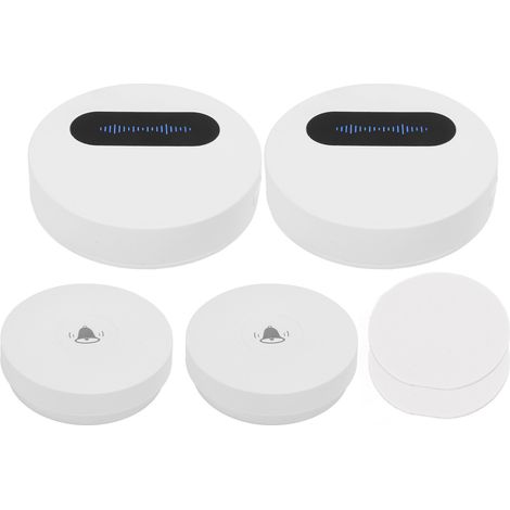 Carillon sans fil récepteur émetteur kit IP44 étanche flash LED 58 mélodies 4 niveaux de volume réglable pour maison appartement prise UE (1/5)