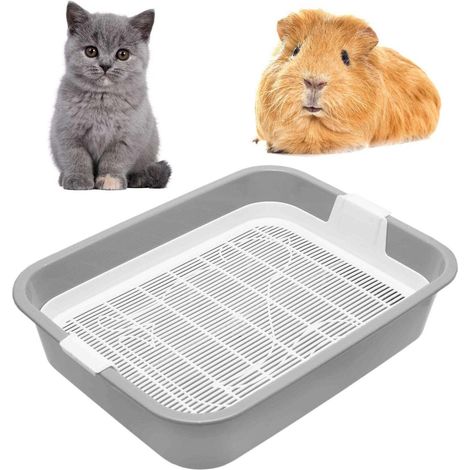 Bac à litière pour chaton avec tamis - Pour petits animaux - Litière pour lapins et rongeurs (1/5)