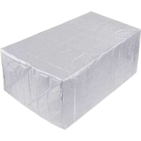 Winddichte Schutzhüllen für Gartenmöbel, wasserdichte Schutzhüllen aus 210D Oxford-Gewebe, Schutzhüllen für Gartentisch, Stühle und Sofas (Silber, 215 x 135 x 75 cm) (1/4)