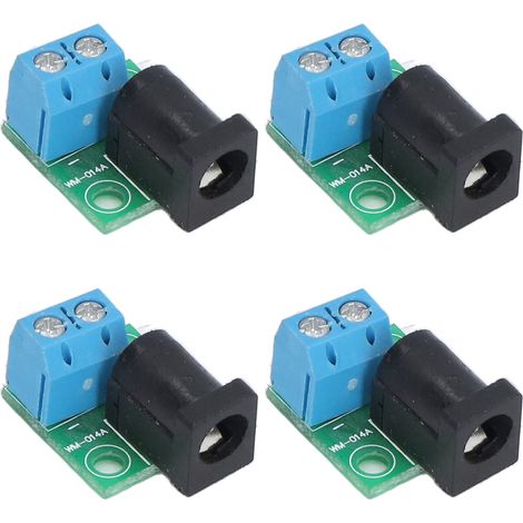 Lot de 4 adaptateurs secteur DC 5.5x2.1mm vers 2P 5.08mm, compatible port 5.5x2.5mm (1/5)