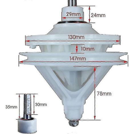 Arbre de transmission à réducteur pour machine à laver semi-automatique à double cylindre, hauteur d'arbre carré 30/40/45/50 mm (taille : 35-b) (1/5)