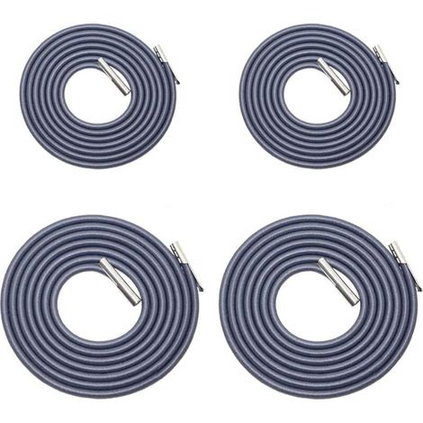 AMXCNOY Set mit 4 universellen Ersatzseilen für Gartenliegen, Deckstühle, elastische Stühle und Anti-Schwerkraft-Stühle, Grau (1/4)