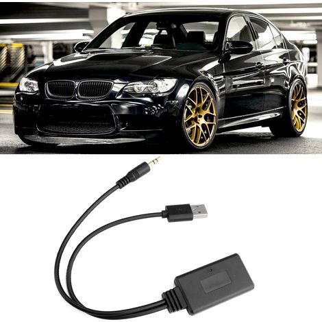 Adaptateur AUX IN 12 broches avec prise USB 3,5 mm, compatible Bluetooth, pour BMW E90, E91, E92 et E93. (1/5)